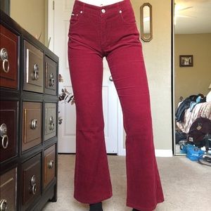 Vintage red/burgundy flare corduroy jeans